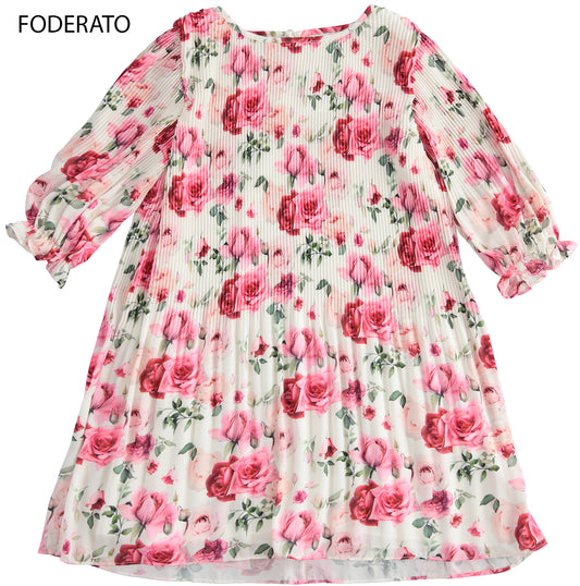 Abito a fiori in plissè