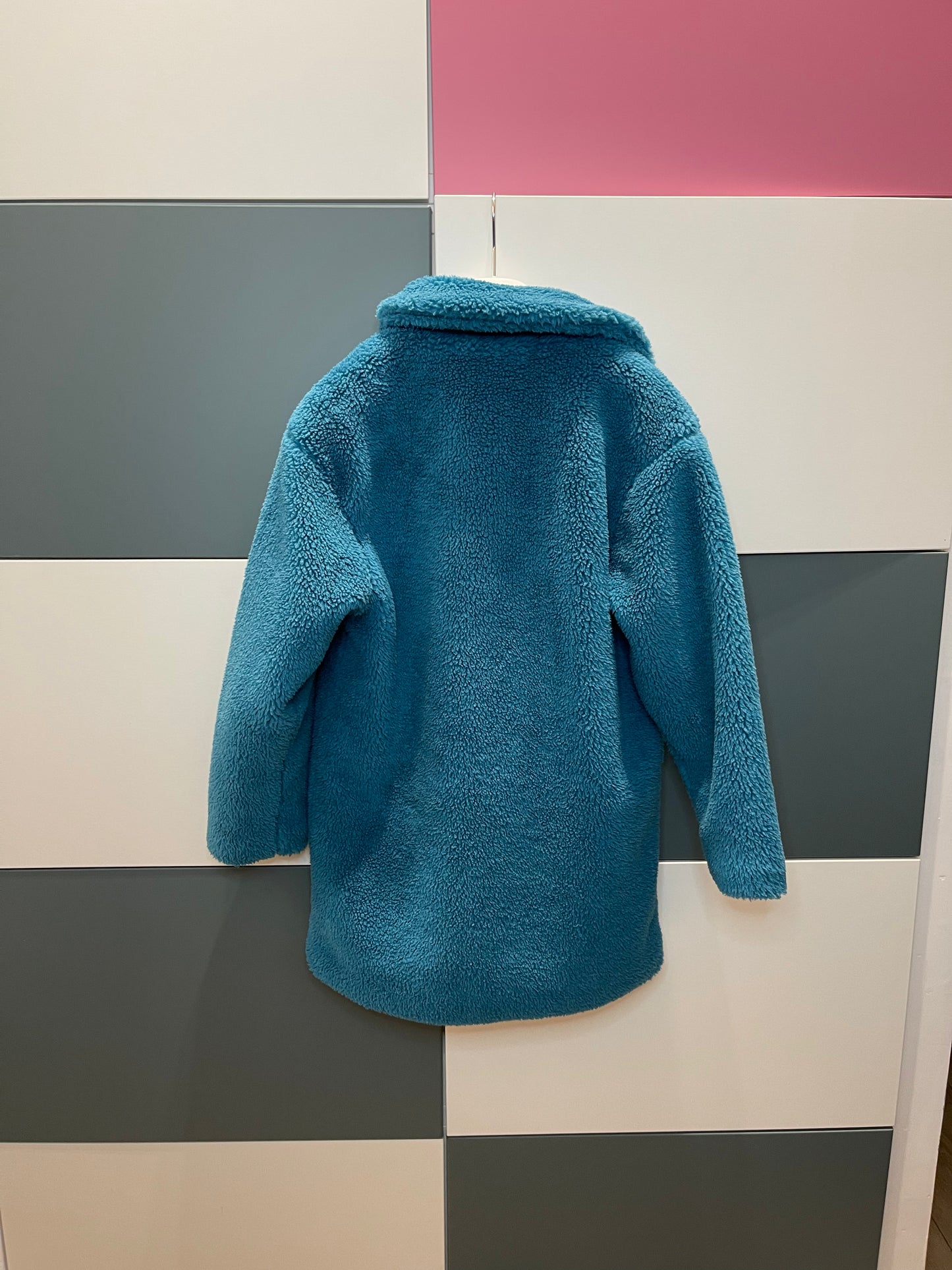 Cappotto Teddy verde petrolio