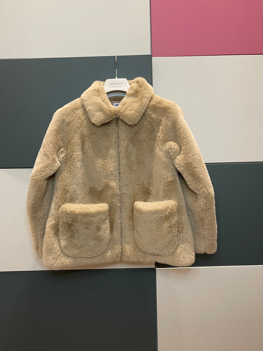 Pelliccia chiara color beige