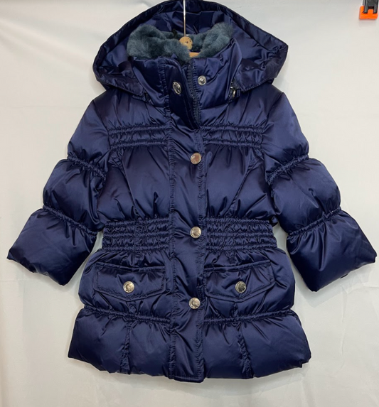 Giubbino blu in vera piuma