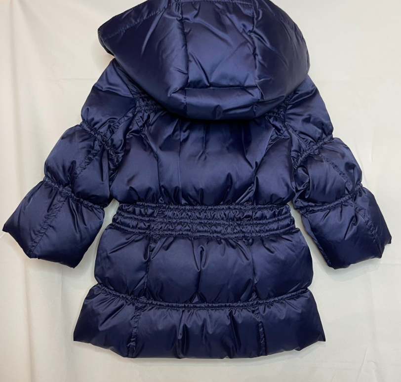 Giubbino blu in vera piuma