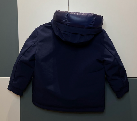 Giubbino blu con cappuccio