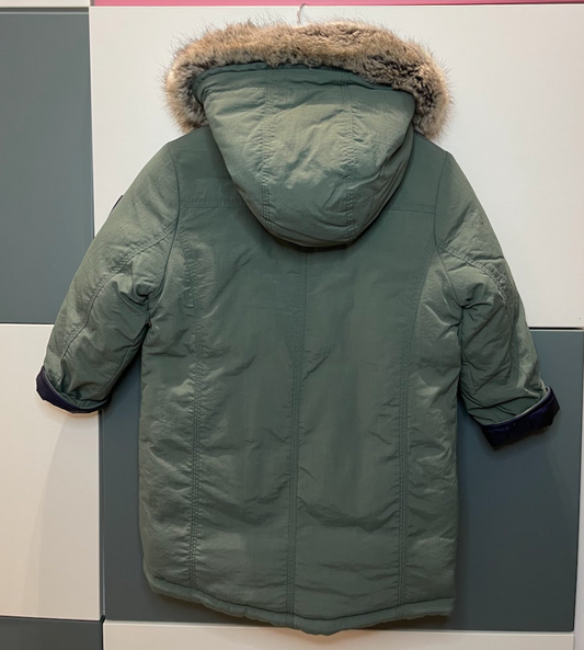 Parka verde/blu reversibile