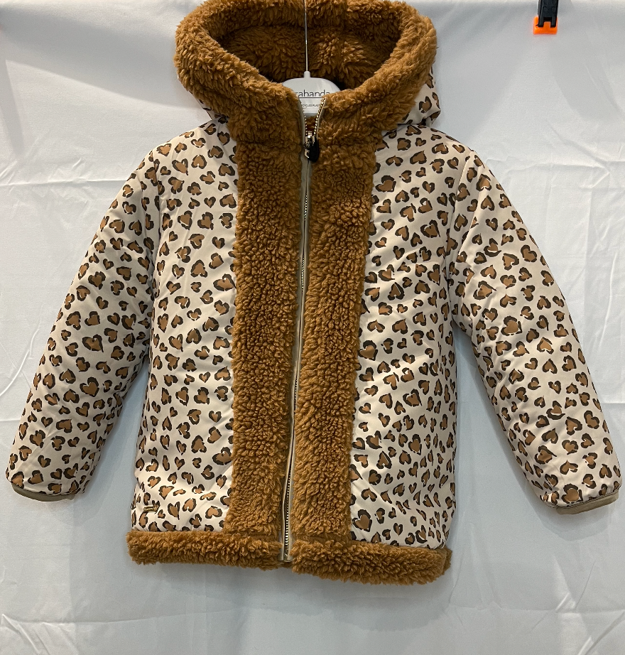 Teddy marrone reversibile leopardato