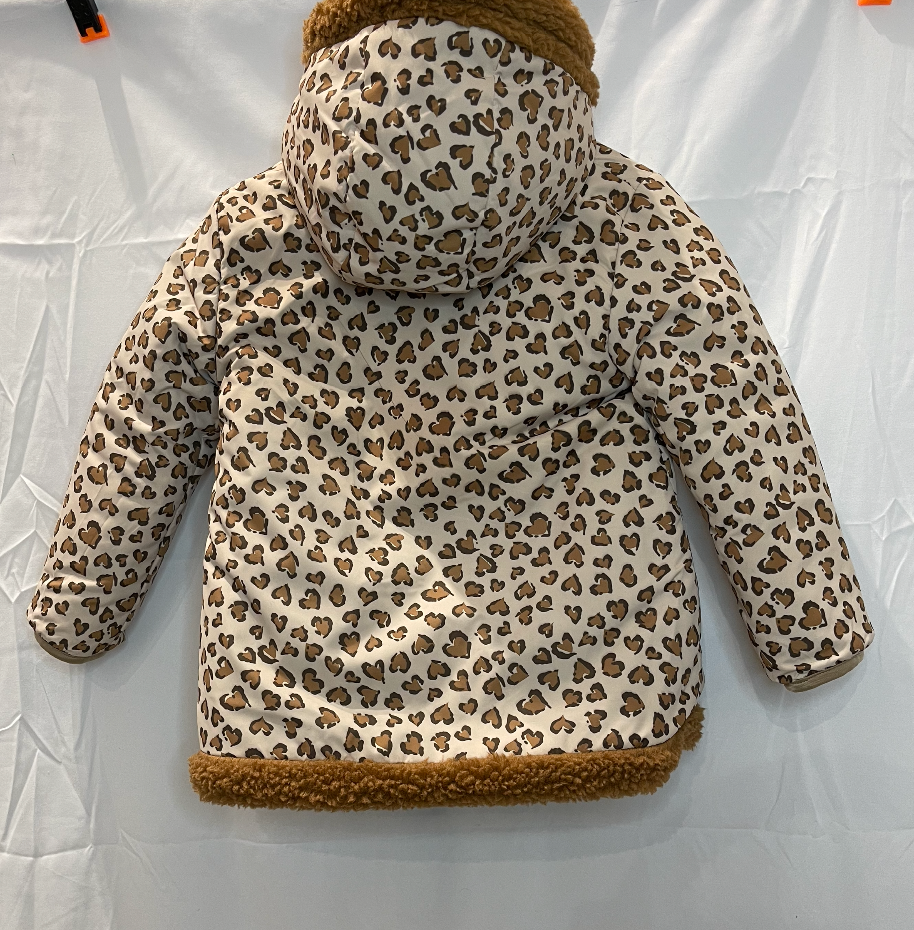 Teddy marrone reversibile leopardato