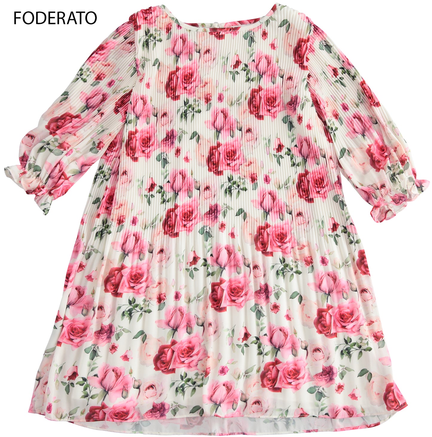 Abito a fiori in plissè
