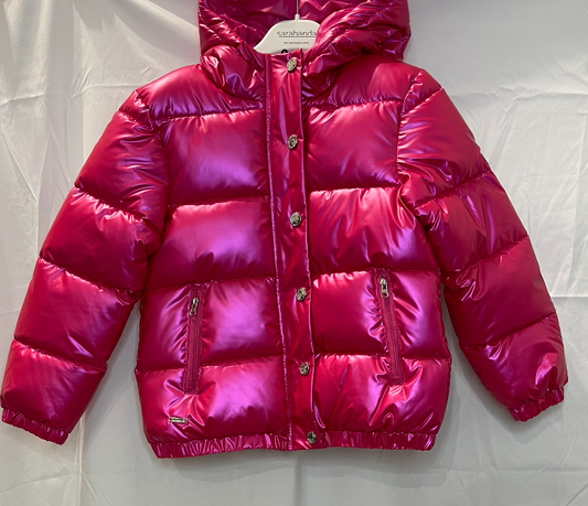 Giubbino rosa con le orecchie